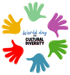 Fototapeta premium Poster design for world day cultural diversity