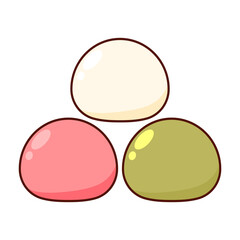 Mochi icon vector. Mochi logo design. Japanese rice dessert.