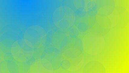 Colorful gradient color background with smooth transparent bubble or water droplet circles. Presentation and wallpaper background designs.