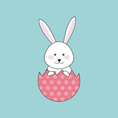 Concept of a funny Easter bunny. Vector