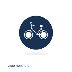 Bike icon on white background, Bicycle Icon