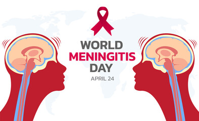 Vector illustration on the theme of World Meningitis Day observed on April 24th every year.