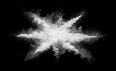 Smoke over black background. Fog or steam texture.