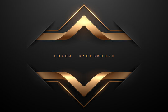 Abstract black and gold background