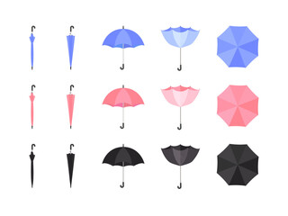 傘のベクターイラスト素材セット