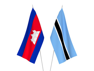 Botswana and Kingdom of Cambodia flags