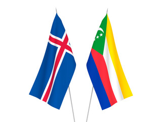 Iceland and Union of the Comoros flags