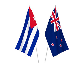 Cuba and New Zealand flags