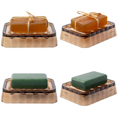 Soap bars isolated on the white background
