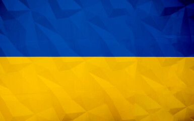 Ukraine (UA). Flag of Ukraine. Blue and yellow flag. 3D illustration