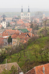  Sremski karlovci in vojvodina, serbia. Panorama con Cattedrale