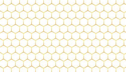 3D gold honeycomb background. Abstract white hexagon pattern. Vector illustration.
