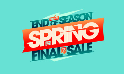 End of season, Spring final sale vector poster