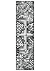 capital letter I decorated with mandalas and geometric figures on a white background for coloring, vector, coloring pages