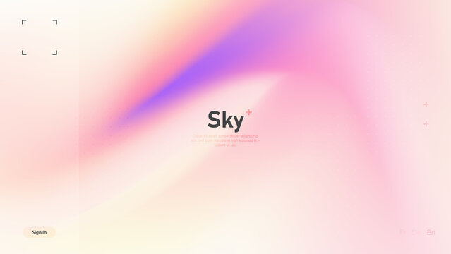 Dynamic Soft Gradient Background. Modern Bright Wallpaper With Colorful Half Tones Shapes