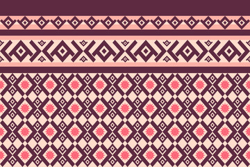 Rhombus and triangle symbols tribal ethnic motifs geometric background. Eclectic geometric shapes sprites tribal motifs clothing fabric textile print traditional design with triangles