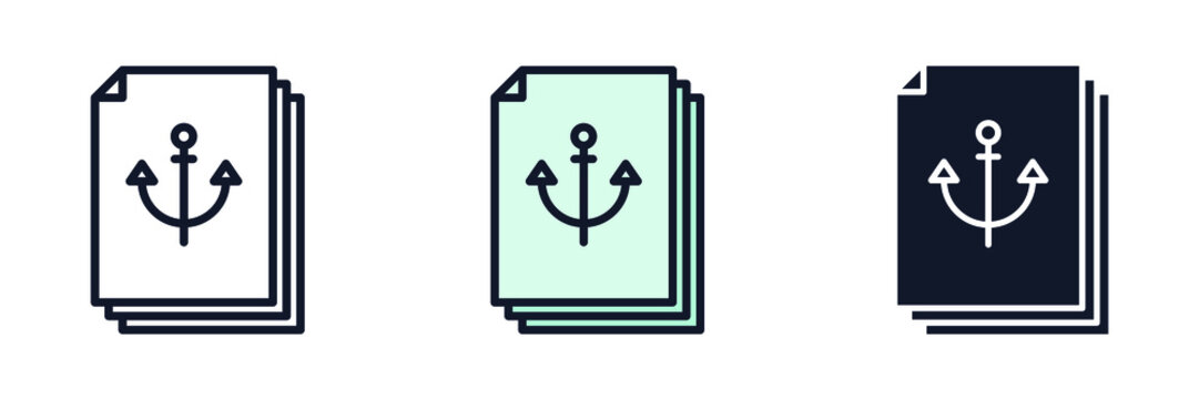 anchor text design icon symbol template for graphic and web design collection logo vector illustration