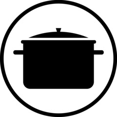 Kitchen utensils. Casserole. Saucepan vector icon isolated