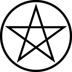 Pentagram star vector icon isolated