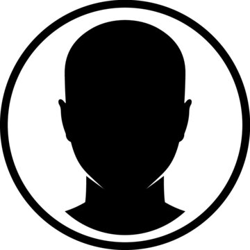 recommend clip art: Anonymous person. Human head with no hair silhouette vector isolated