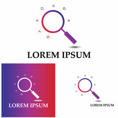 Search vector logo icon design background