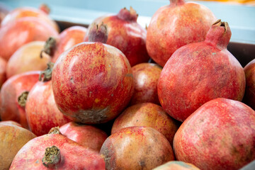 Pomegranate in the market