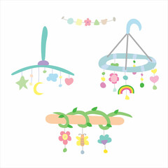 set of baby hanging toy