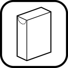 Washing powder or cereal cornflakes carton box pack vector icon