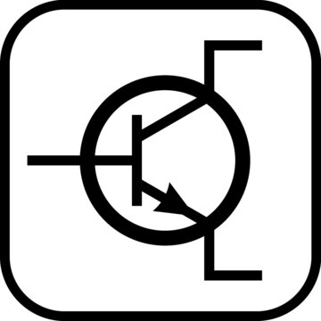 recommend clip art: Microelectronic circuit radio diode scheme symbol vector icon