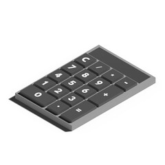 Calculator Minimalistic Design. Perfect for additional, resources, shop, office, school, etc