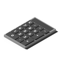 Calculator Minimalistic Design. Perfect for additional, resources, shop, office, school, etc