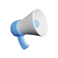 megaphone isolated on white background 3d render