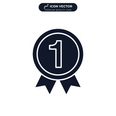 Winner icon symbol template for graphic and web design collection logo vector illustration