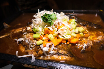 A delicious plate of grilled fish
