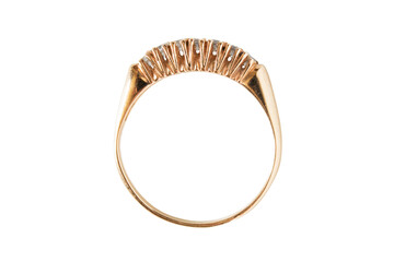 Gold ring isolated