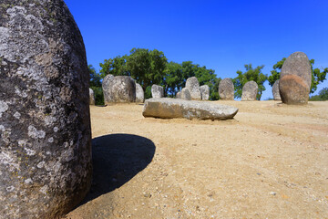Megalithic Site, Cromlech of the Almendres, Village of Our Lady of Guadalupe, Evora, Alentejo, Portugal