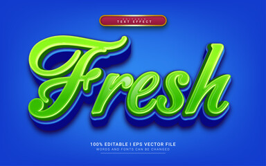 fresh 3d style text effect