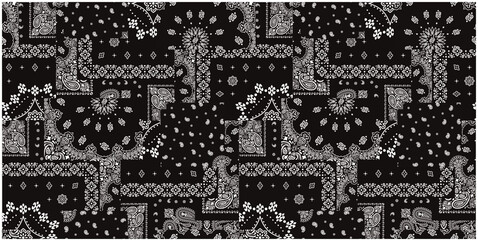 バンダナ柄総柄