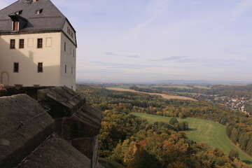 Blick von der Festung Königstein in die Sächsische Schweiz	