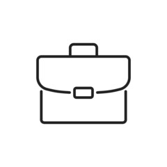 Business case thin line icon. Linear symbol. Vector illustration.