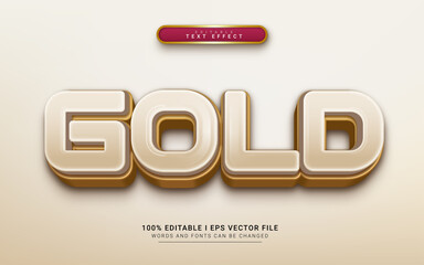 luxury gold 3d style text effect