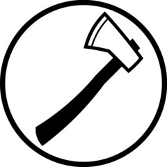Lumberjack axe. Hatchet icon vector