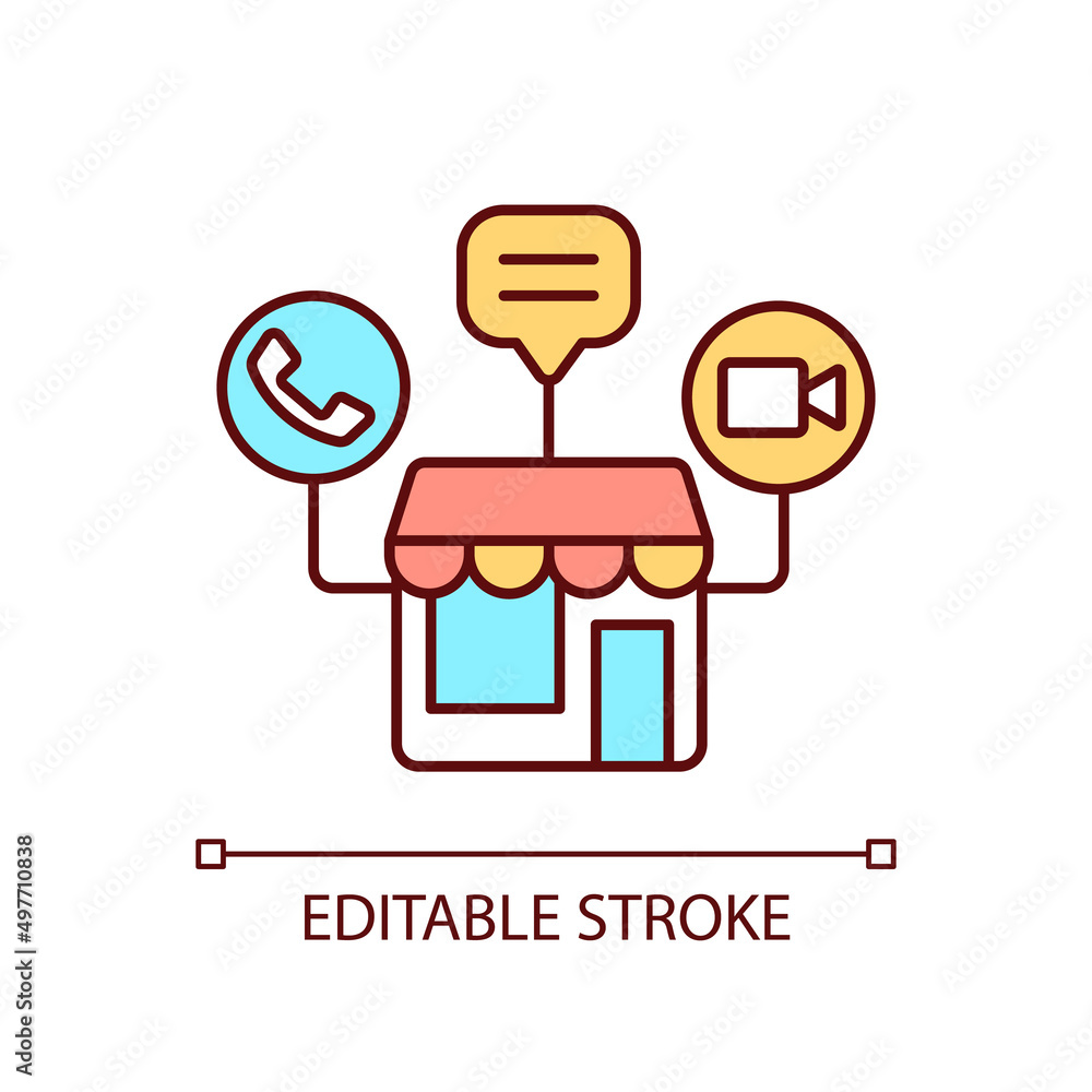 Poster Digital transformation in business RGB color icon. E commerce development. Access to digital tools. Isolated vector illustration. Simple filled line drawing. Editable stroke. Arial font used