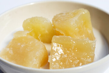 Tapioca in syrup with cocont milk