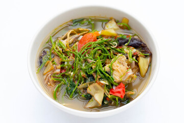 Curry banana blossom with acacia pennata