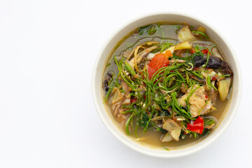 Curry banana blossom with acacia pennata