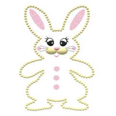 Beige-pink rabbit (Easter bunny, hare)