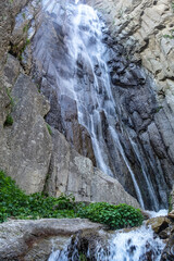 Fototapeta na wymiar Abai-Su waterfall. North Caucasus, Kabardino-Balkaria June 2021.