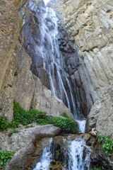 Abai-Su waterfall. North Caucasus, Kabardino-Balkaria June 2021.