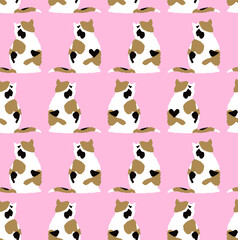 Naklejka premium ねこ・仔猫_CATS Pattern0408MKMX60